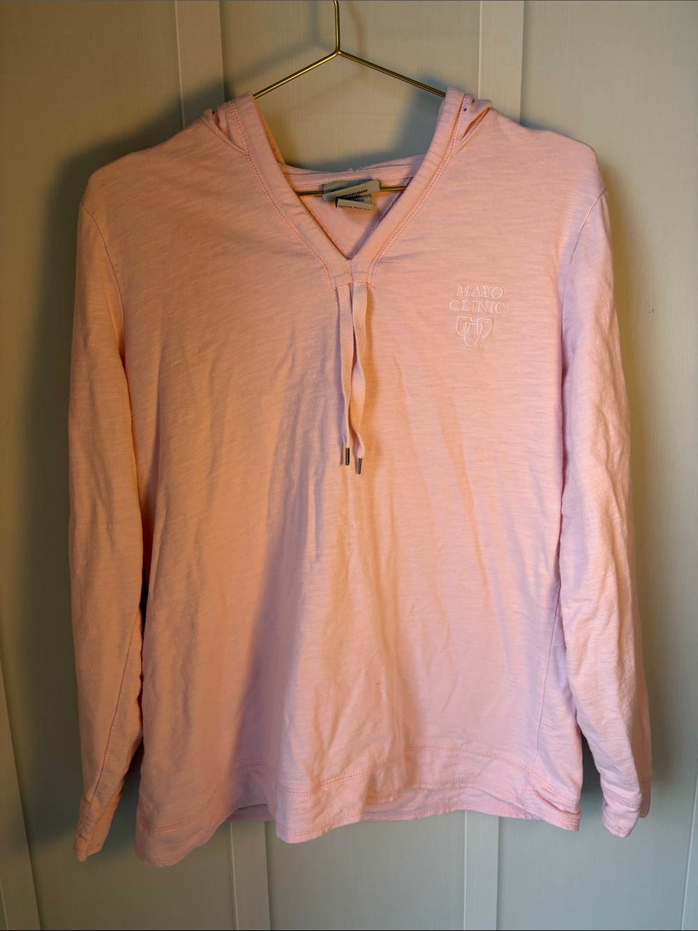Pink Hooded Long-Sleeve Top Mayo Clinic